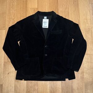 18 East - COSTA SINGLE BREASTED BLAZER - DARK GREEN COTTON CORDUROY